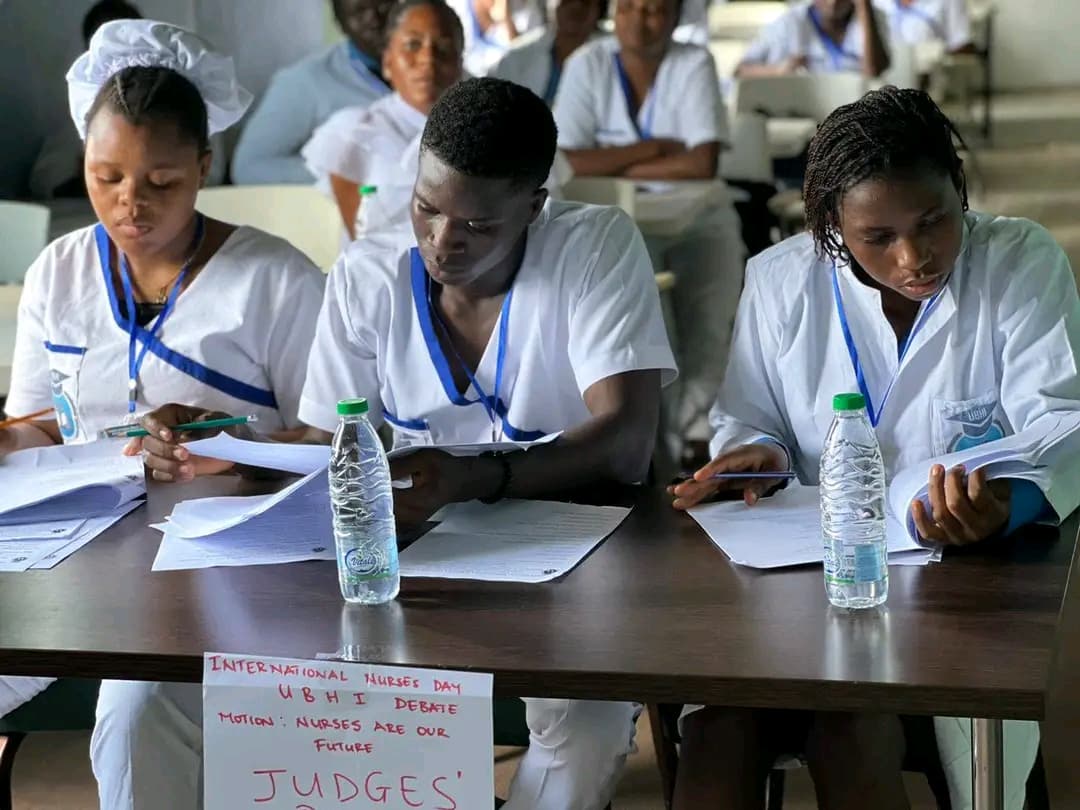 Students participating in the International Nurses Day debate